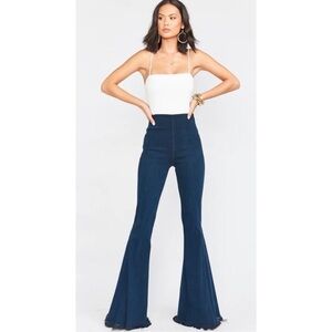MUMU Berkeley Bells pull on super flares high waisted jeans